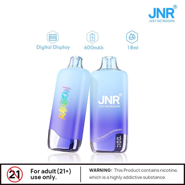 Jnr Rainbow 10500 Puffs Disposable Vaper Dual Mesh Vape Electronic Cigarette With Display-600mAh Battery,18ml E-liquid, Multiple Nicotine 25 Flavors - 图片 3
