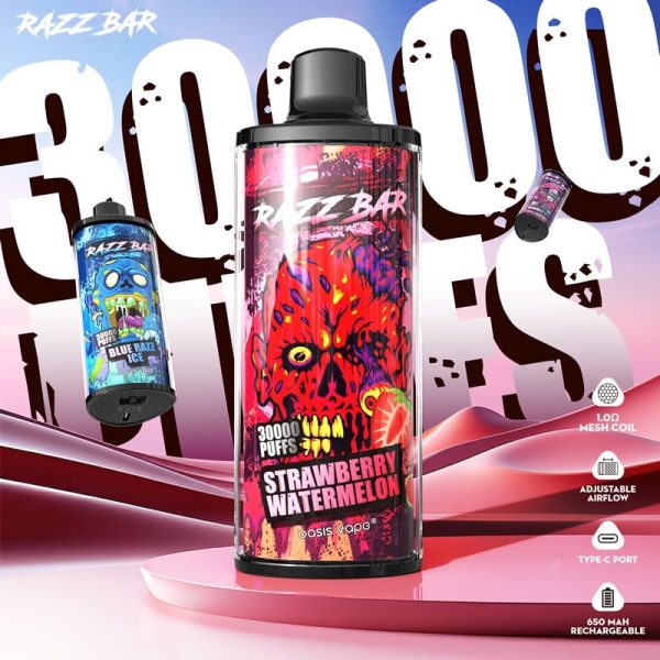 RAZZ BAR 30000 Puffs Disposable Electronic e Cigarette Wholesale I Vape 30K Puff Vaper 650mAh 30ml - 图片 4