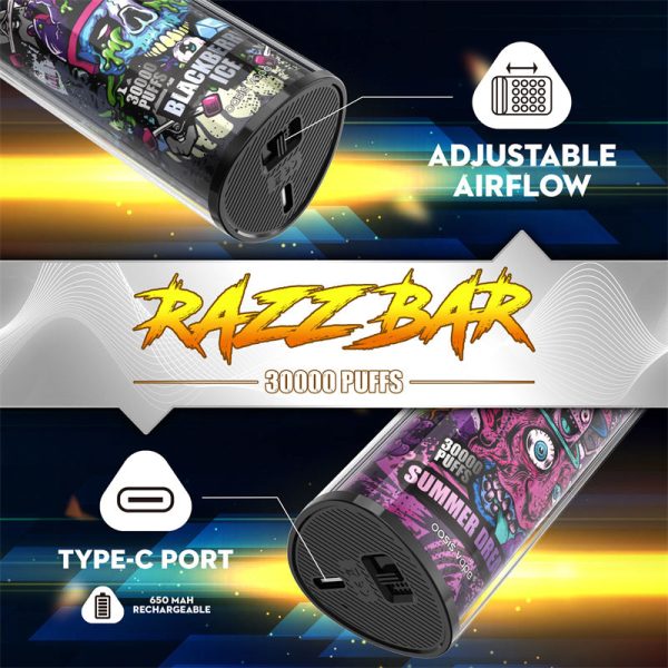 RAZZ BAR 30000 Puffs Disposable Electronic e Cigarette Wholesale I Vape 30K Puff Vaper 650mAh 30ml - 图片 5